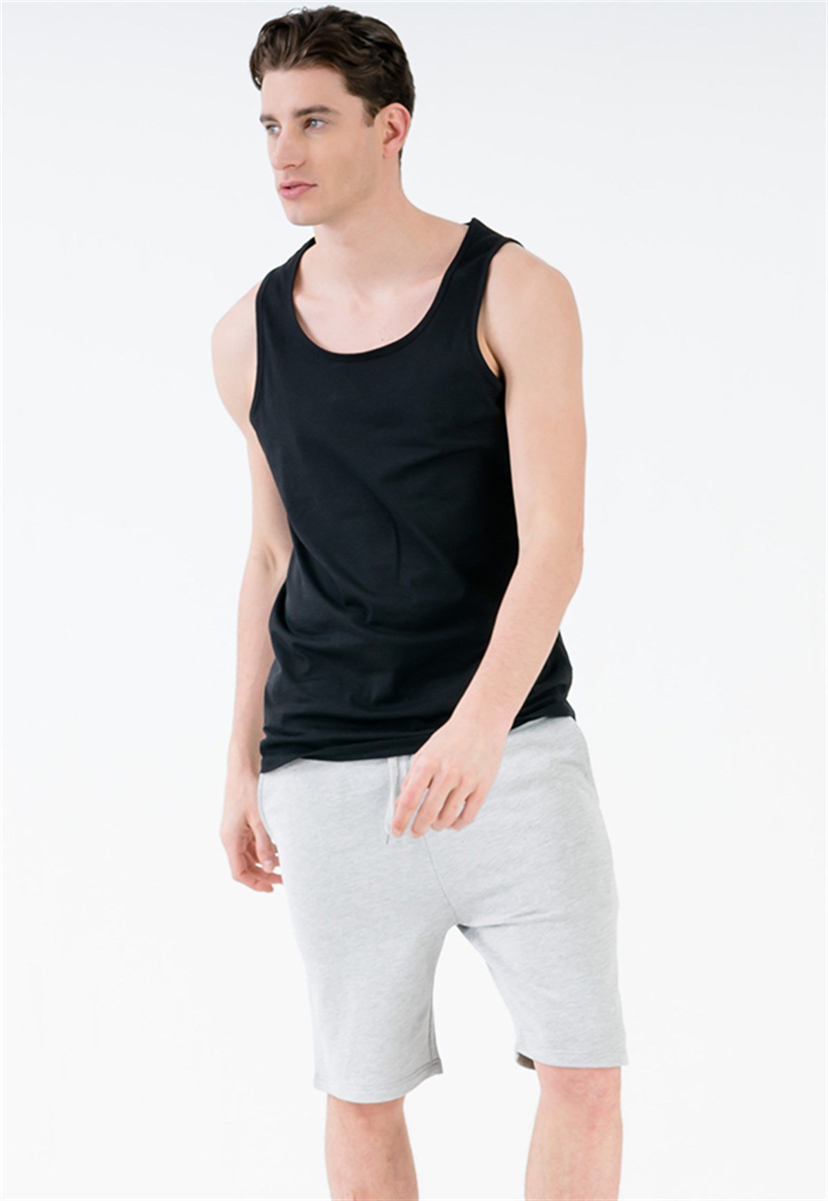 Basic Sports Shorts in Grey with Pockets