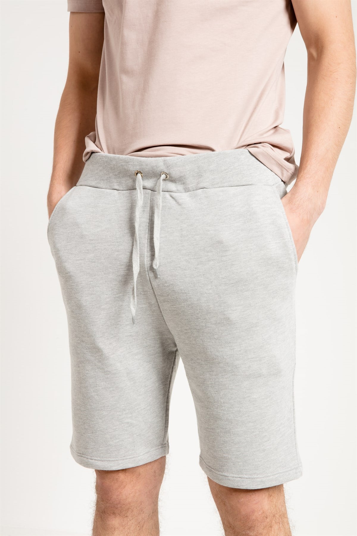 Basic Sports Shorts in Grey with Pockets