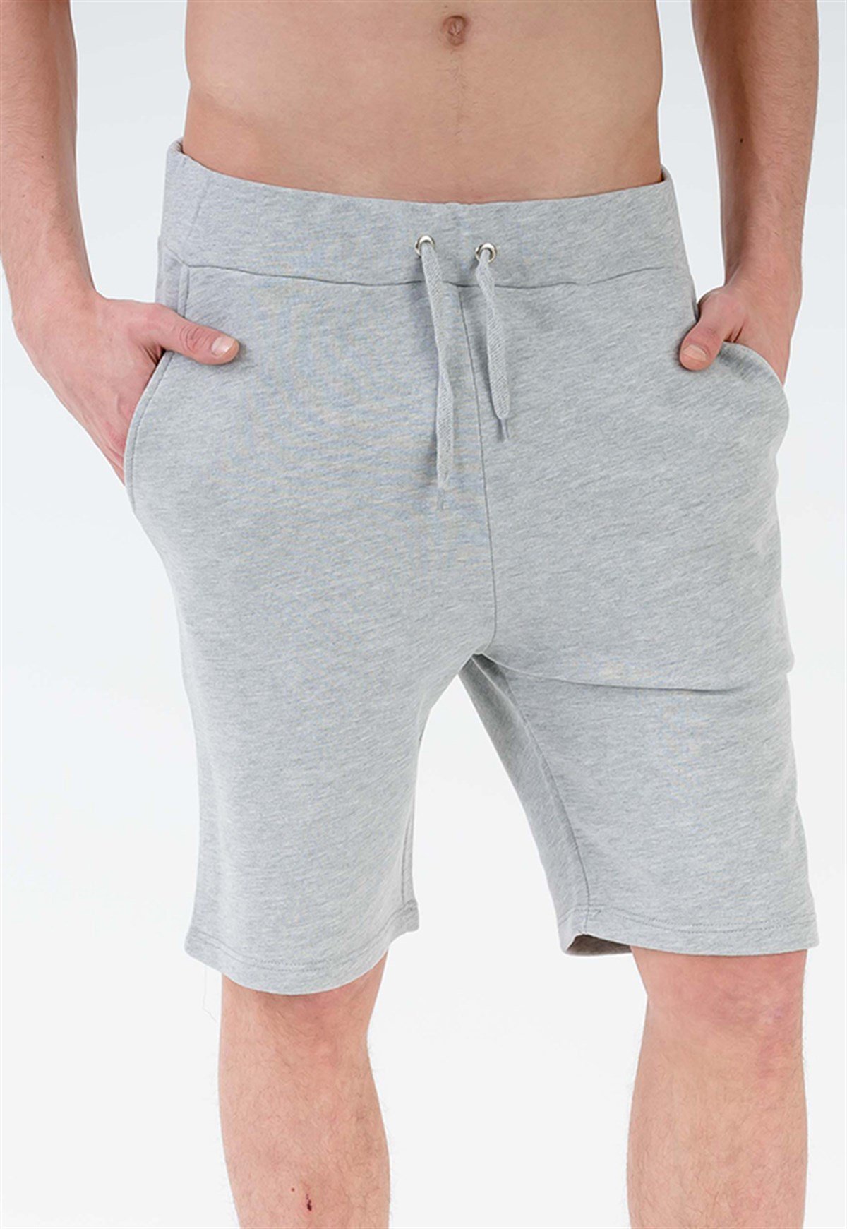 Basic Sports Shorts in Grey with Pockets