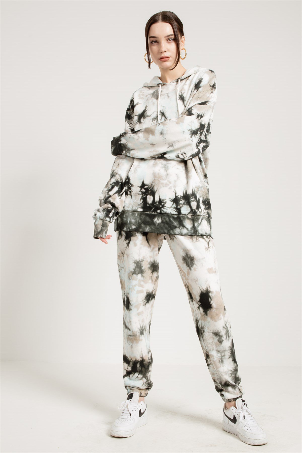 Gri Batik Yıkamalı Oversize Jogger