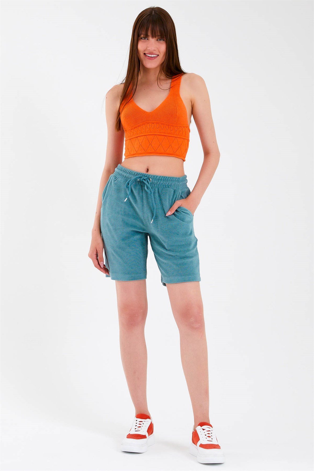 Boyfriend Shorts in Blue