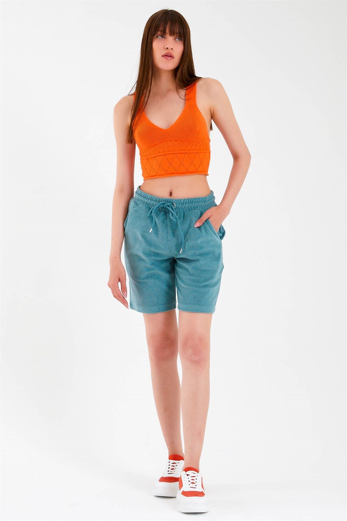 Boyfriend Shorts in Blue