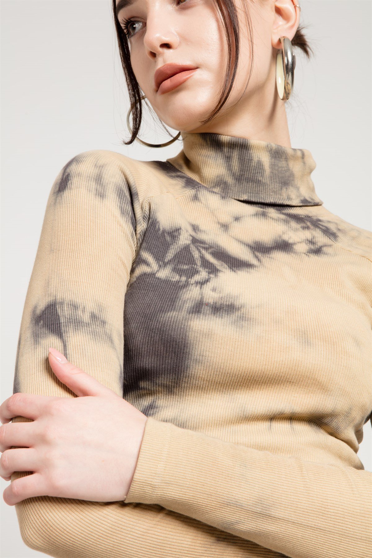 Tie Dyed Dress in Brown