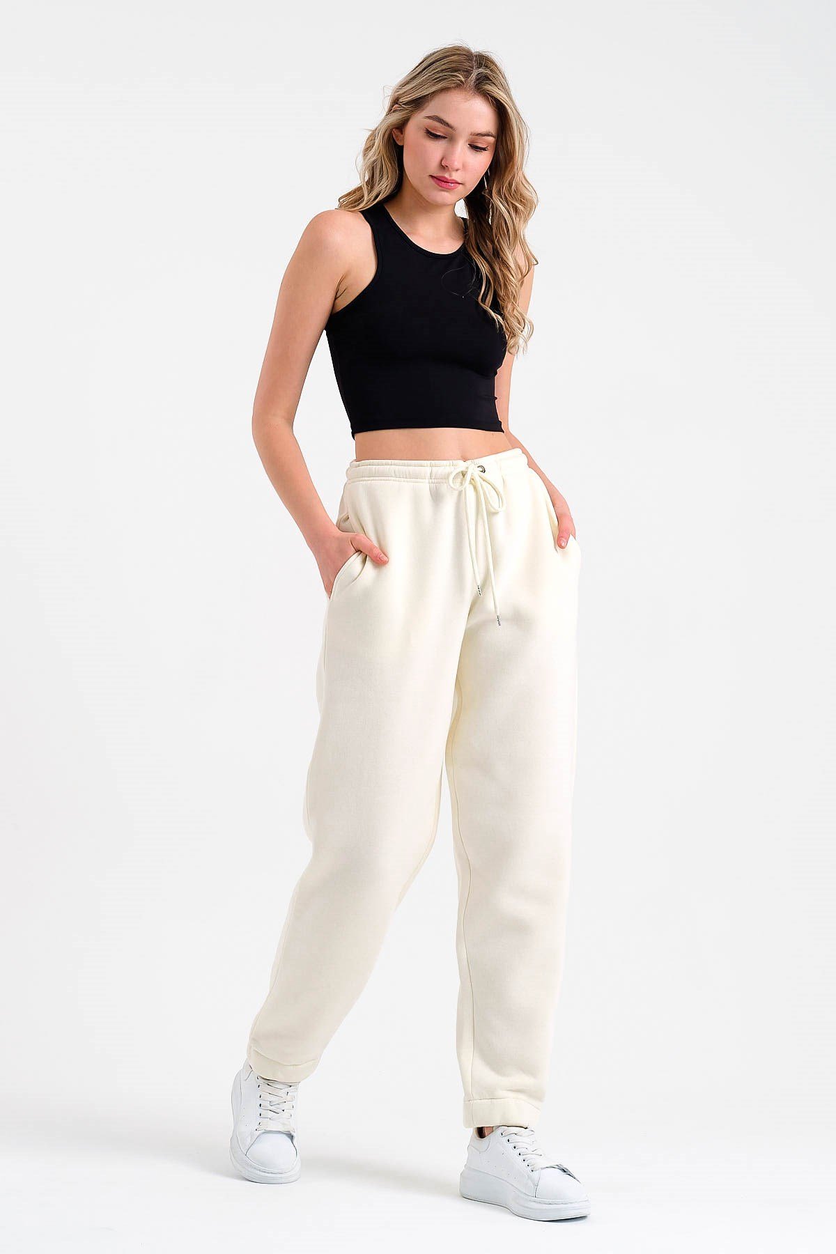 Oversized Jogger in Beige