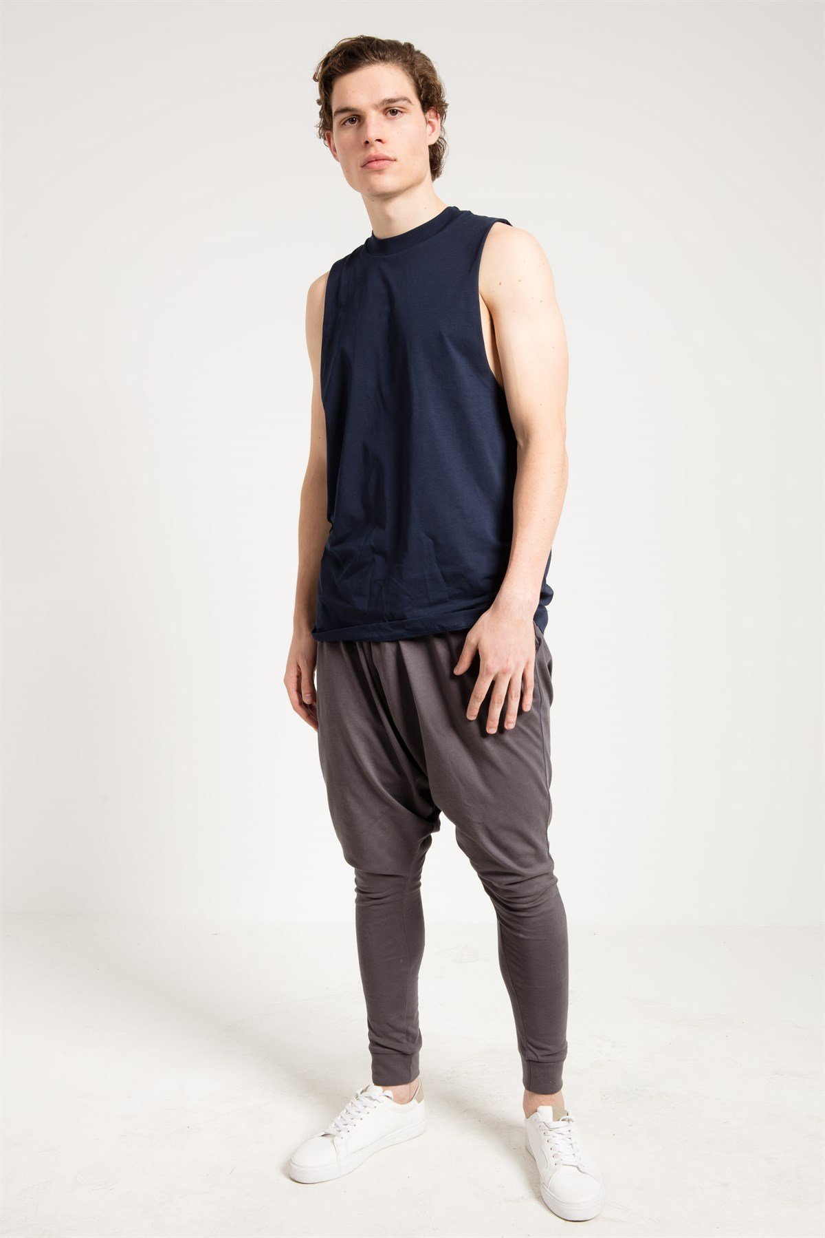 Lacivert Oversize Erkek Spor Atleti