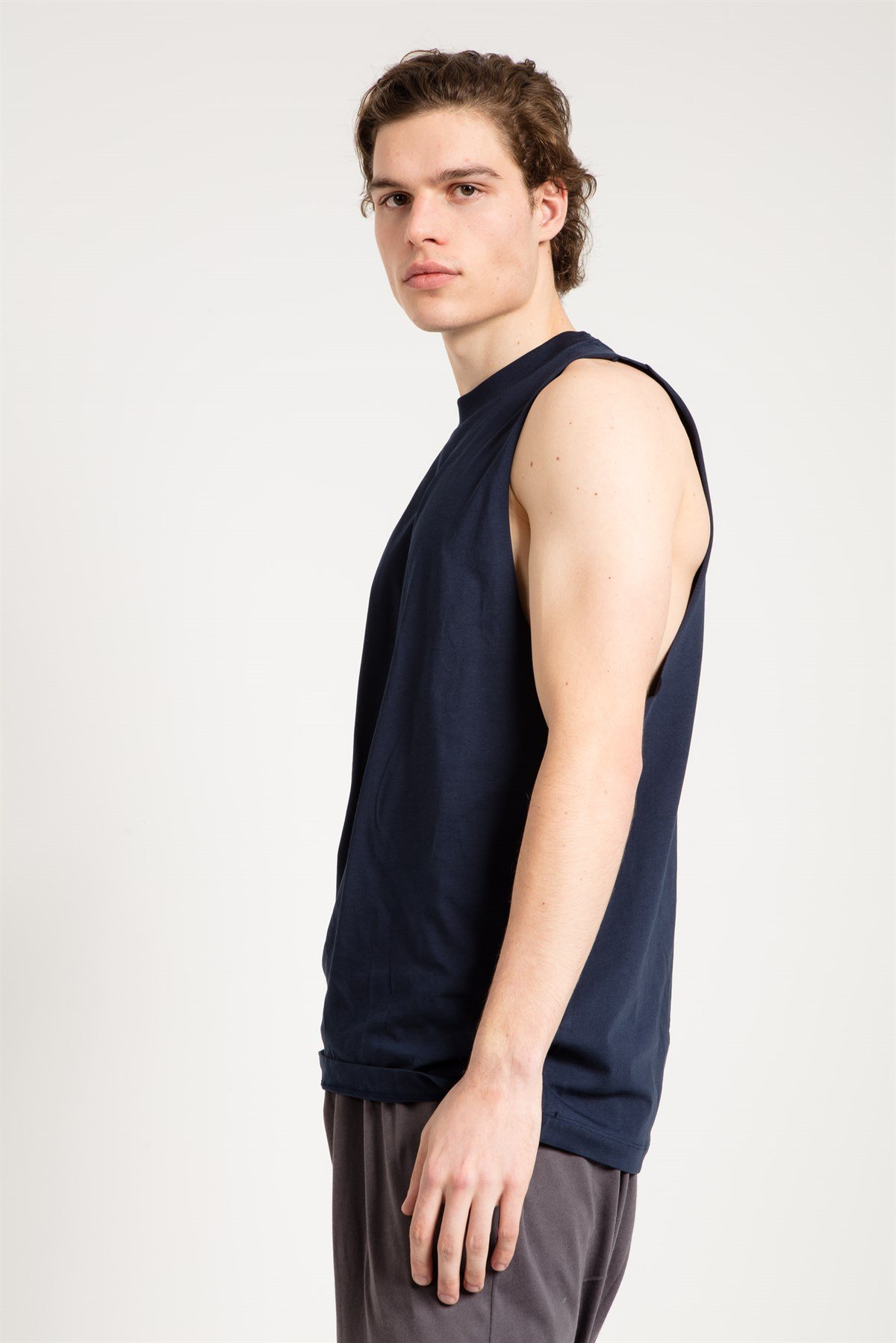 Lacivert Oversize Erkek Spor Atleti