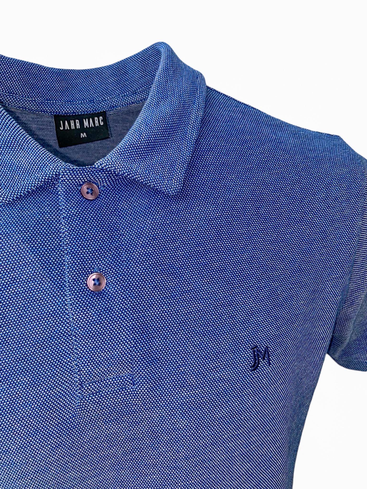 Mavi Kısa Kollu Polo Yaka T-Shirt