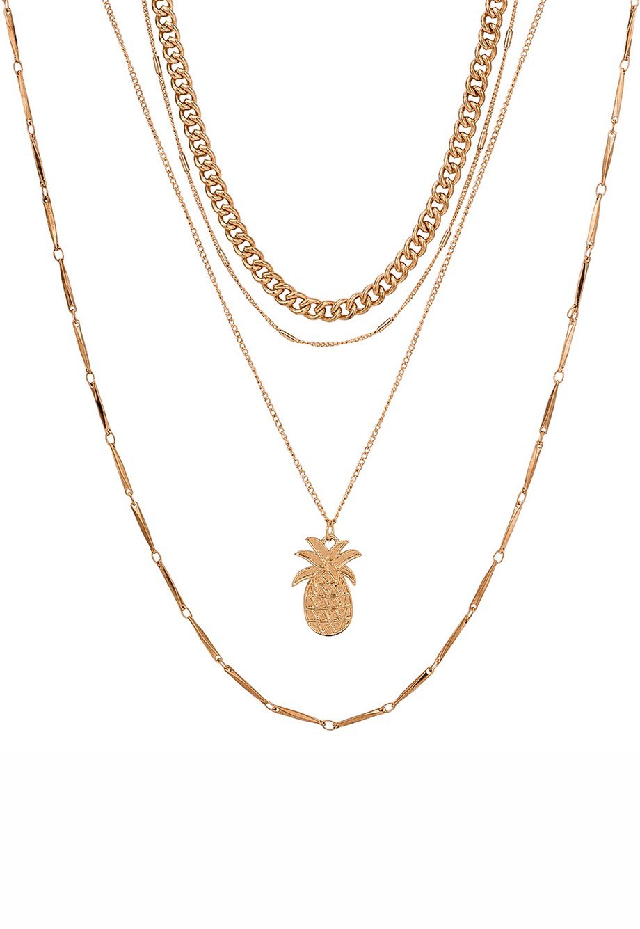 MULIER BULIA Ananas İşlemeli Kolye