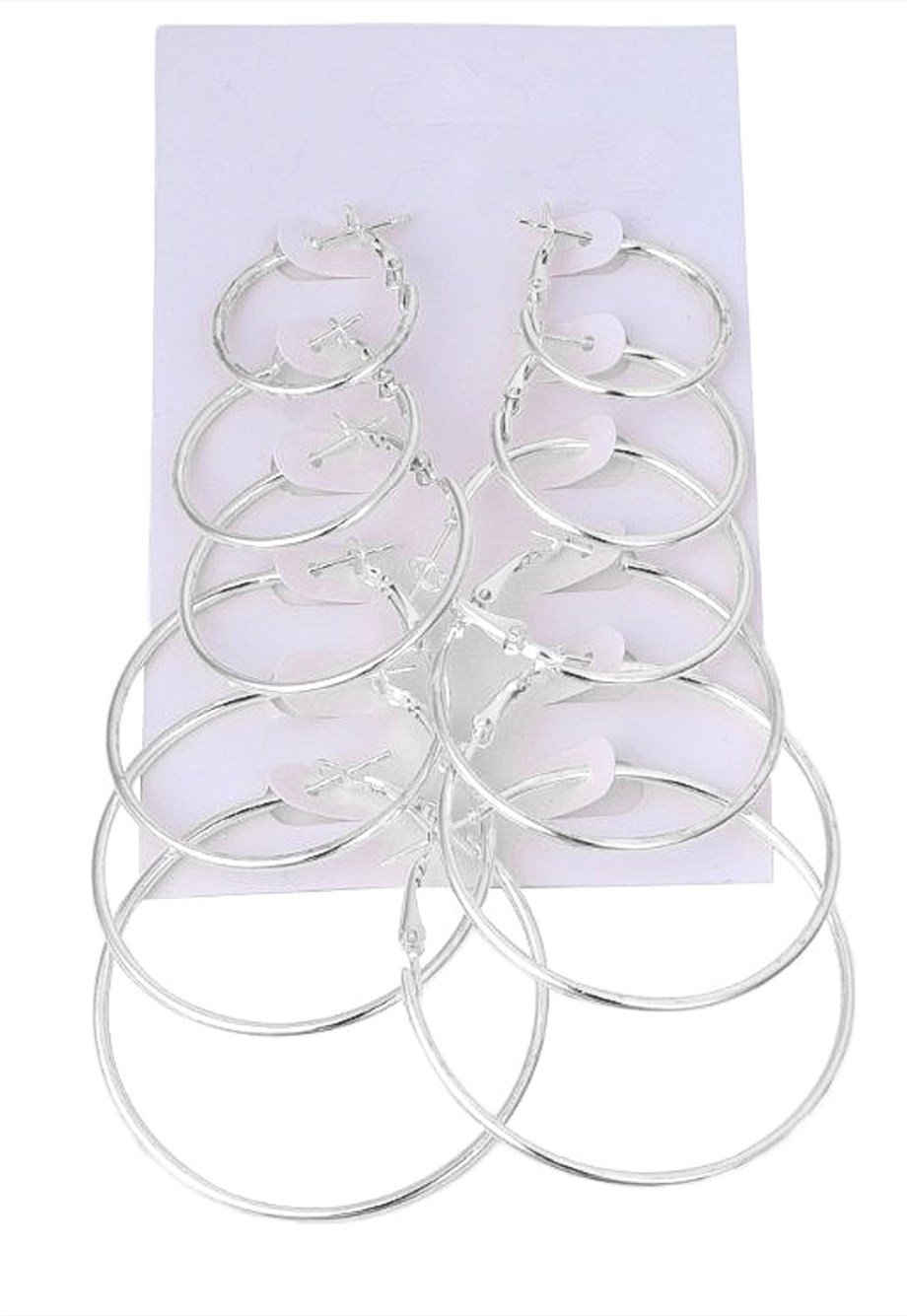 MULIER BULIA Gümüş Metal Halka Küpe Seti