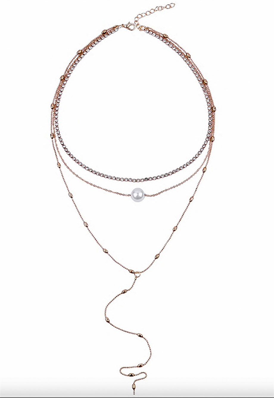 MULIER BULIA İnci ve Taşlı Katmanlı Kolye