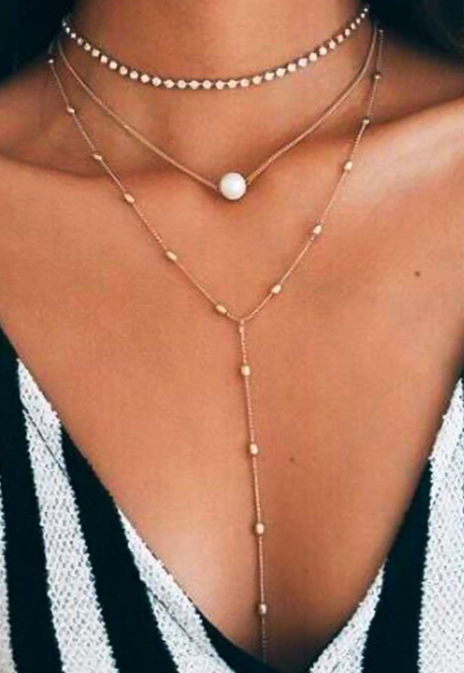 MULIER BULIA İnci ve Taşlı Katmanlı Kolye