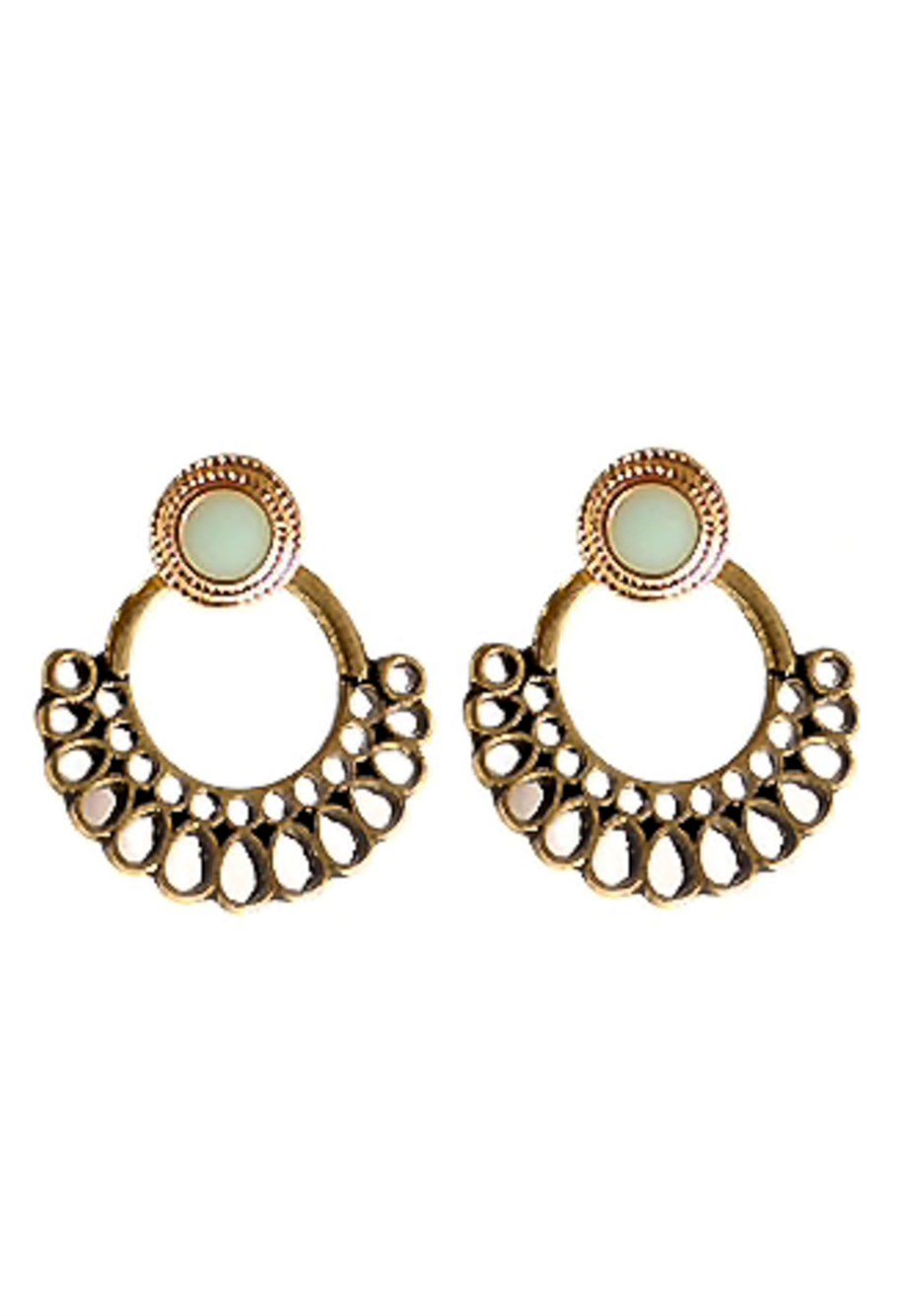 MULIER BULIA Mavi Taşlı Etnik Küpe