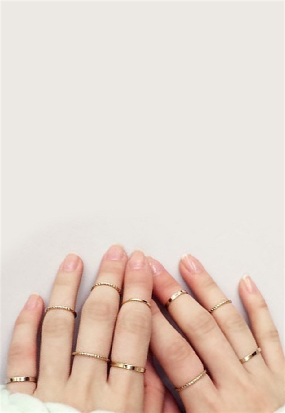 MULIER BULIA Minimal Gold Eklem Yüzüğü Seti