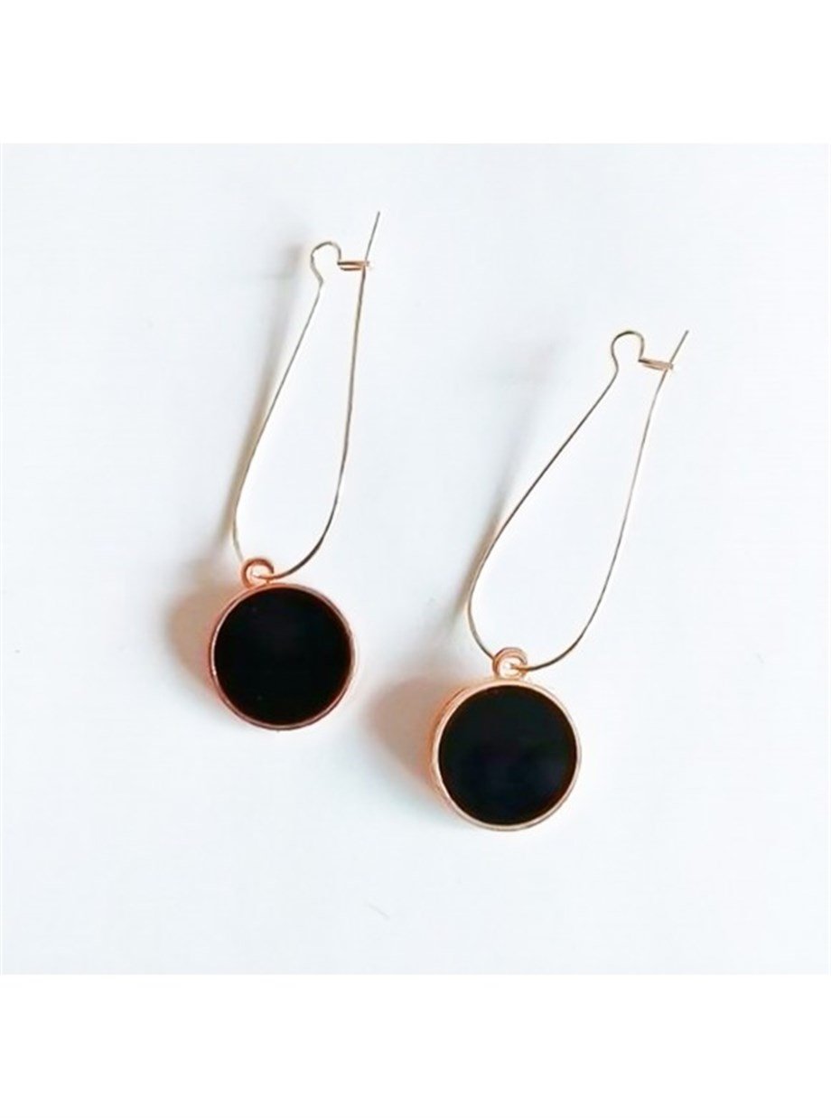 MULIER BULIA Siyah Gold Sallantılı Küpe