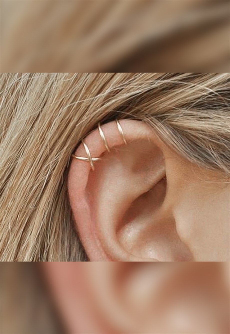 MULIER BULIA Unisex Çapraz Kıkırdak Küpe