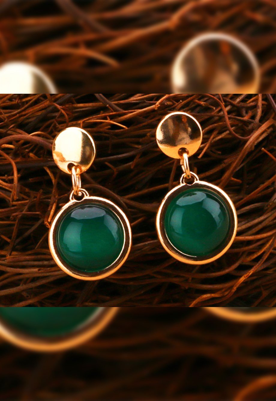 MULIER BULIA Yeşil Sallantılı Küpe