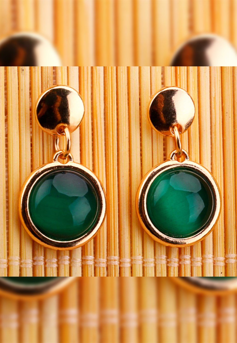 MULIER BULIA Yeşil Sallantılı Küpe