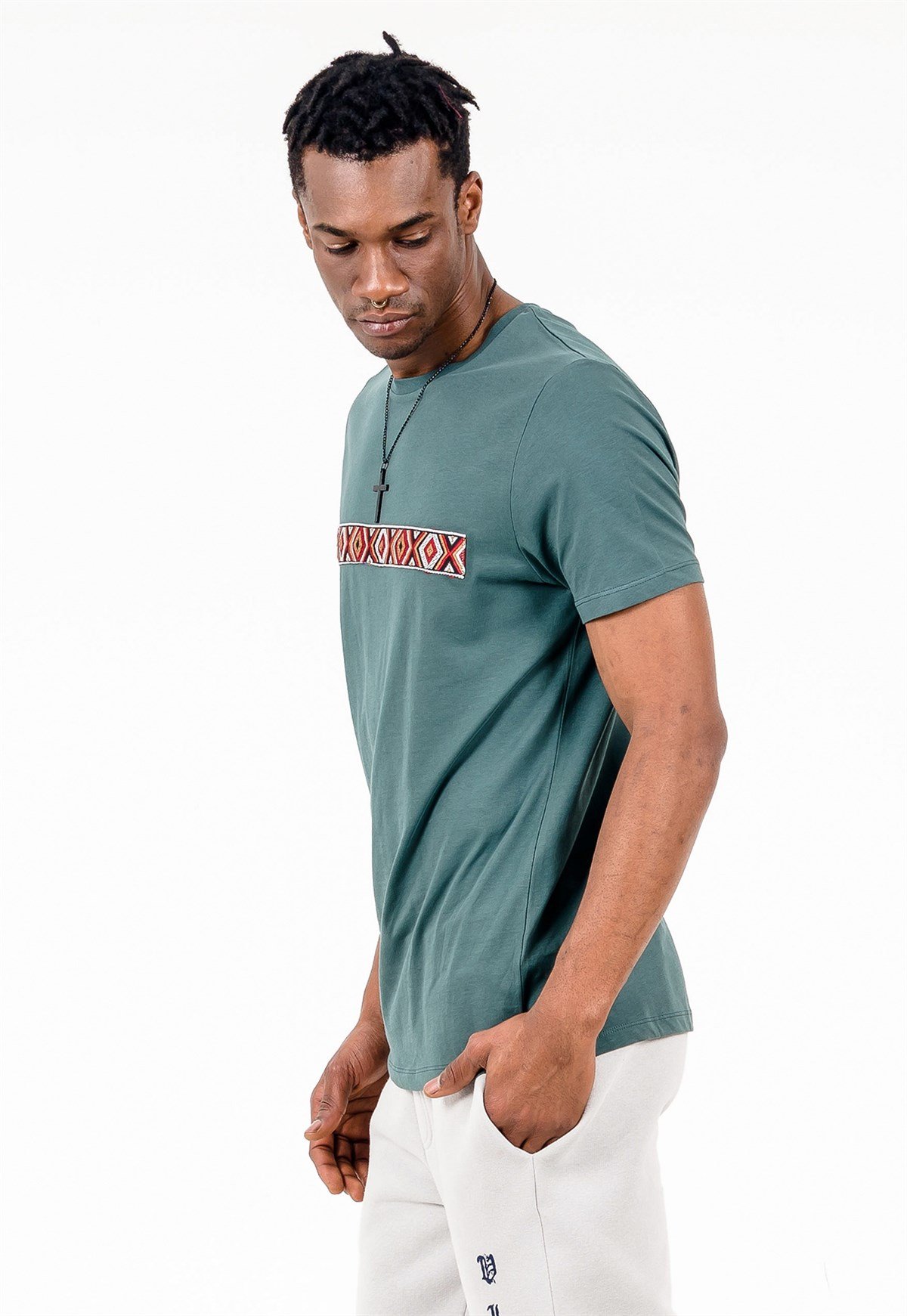 Striped T-shirt  in Green