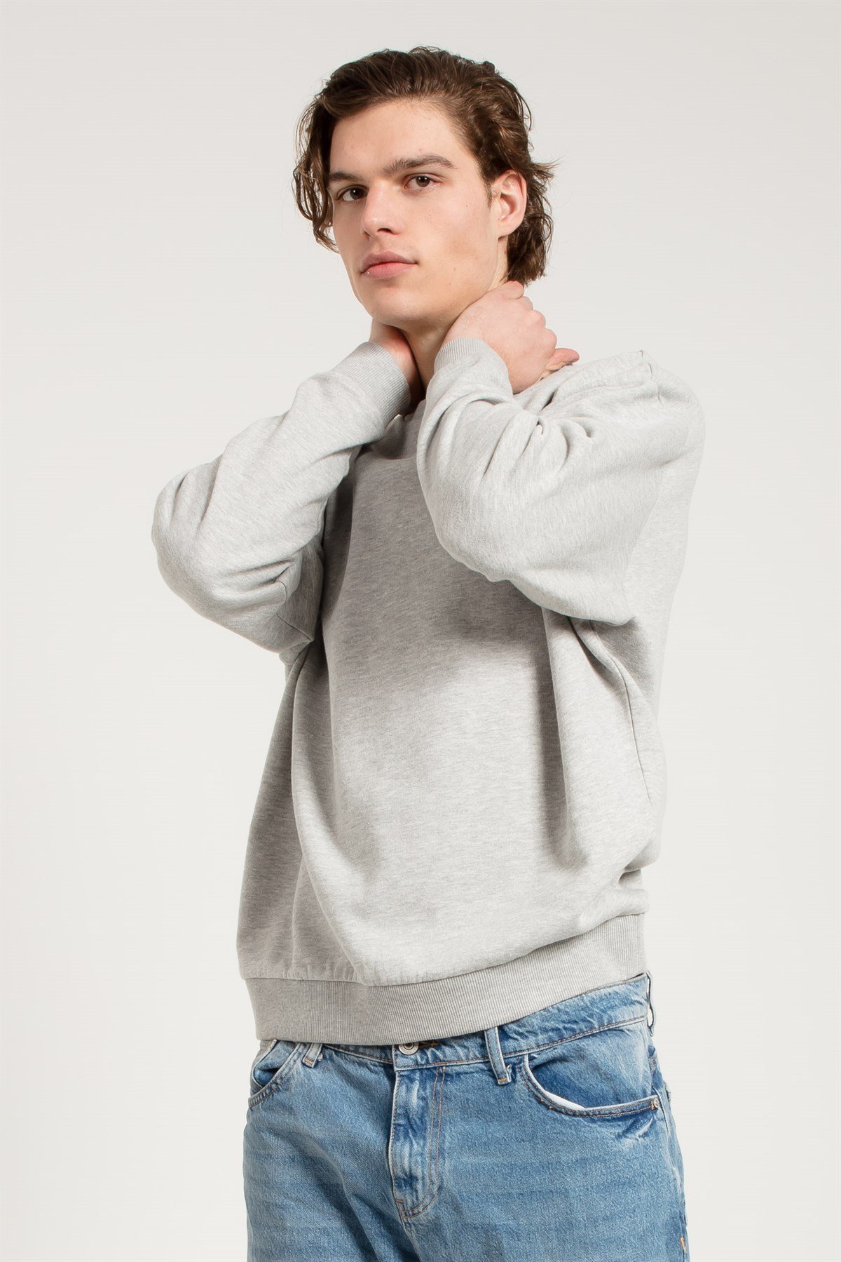 Acid Washed Sweatshirt in Grey