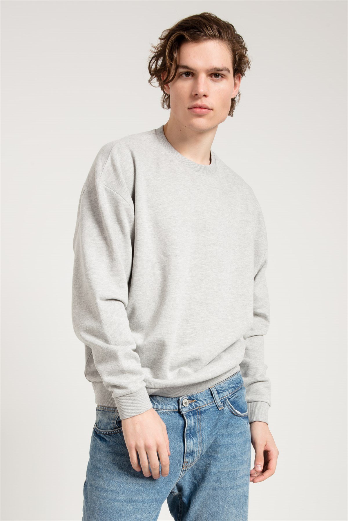 Acid Washed Sweatshirt in Grey