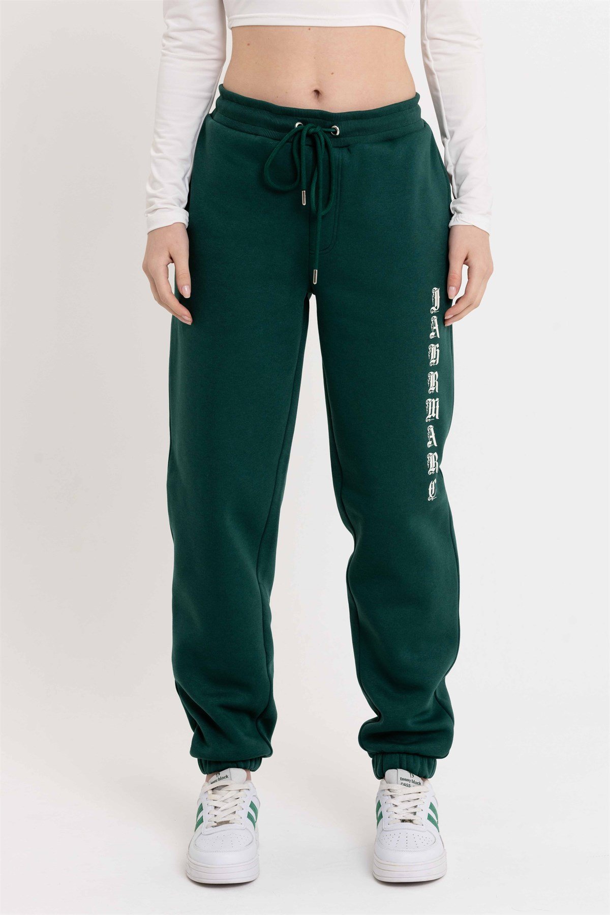 Oversize Baskılı Yeşil Kadın Eşofman