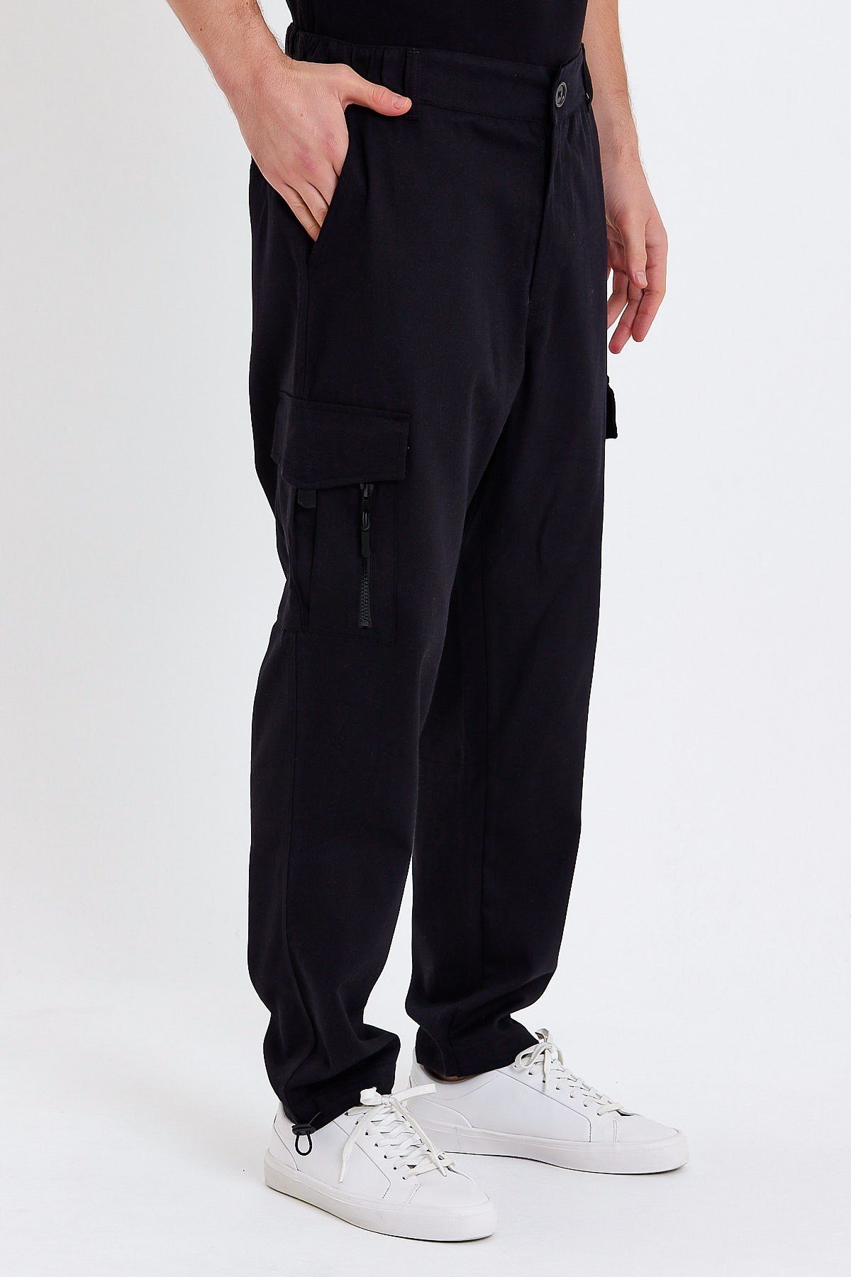 Siyah Erkek Kargo Pantolon