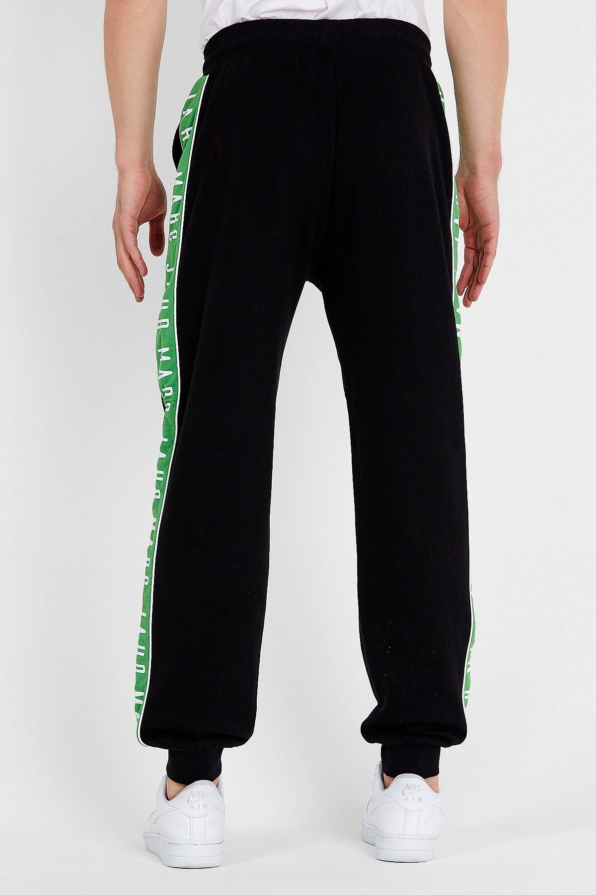 Jogger in Black with Green Striped