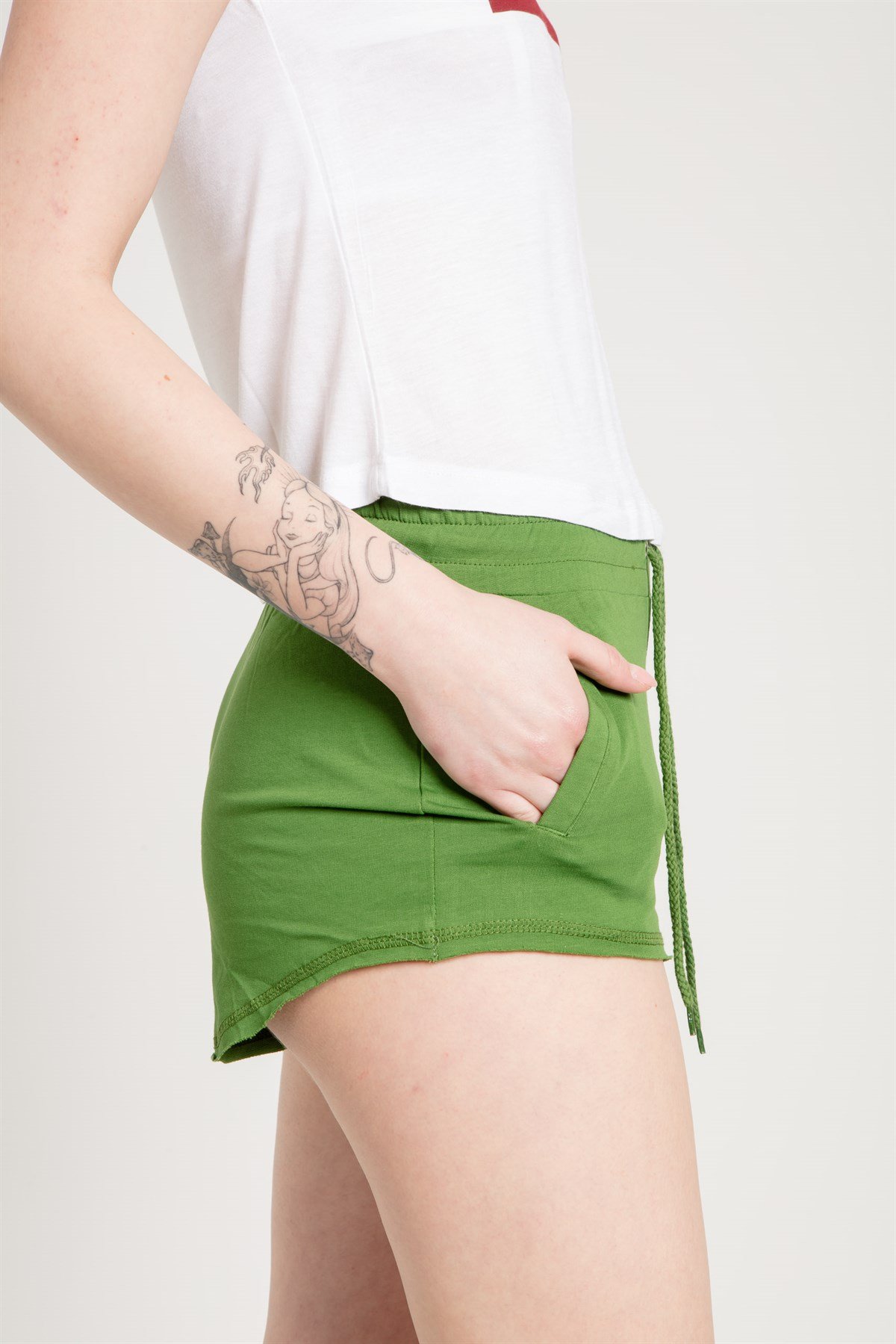 Organic Lightweight Jersey Runner Shorts in Green