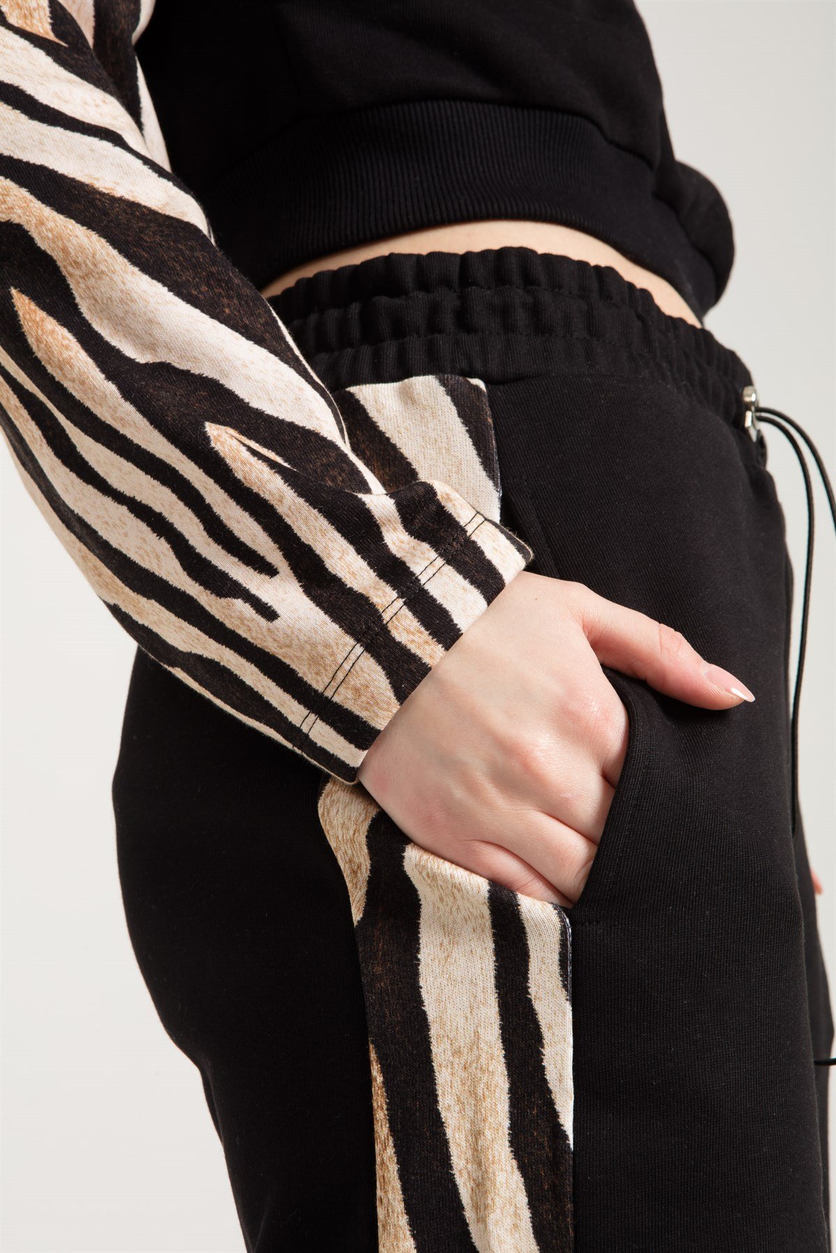 Zebra Print Co-ord in Black