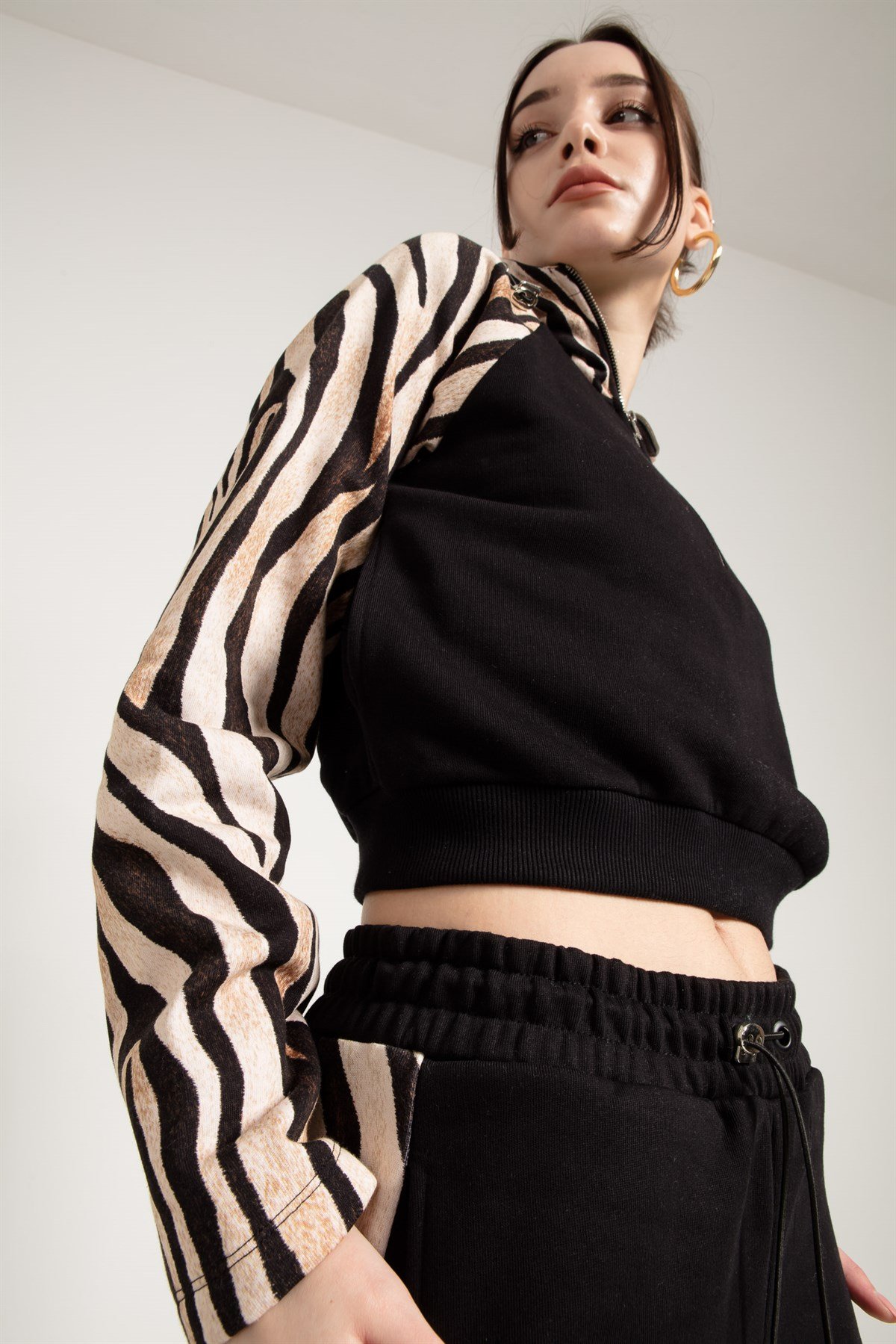 Zebra Print Co-ord in Black