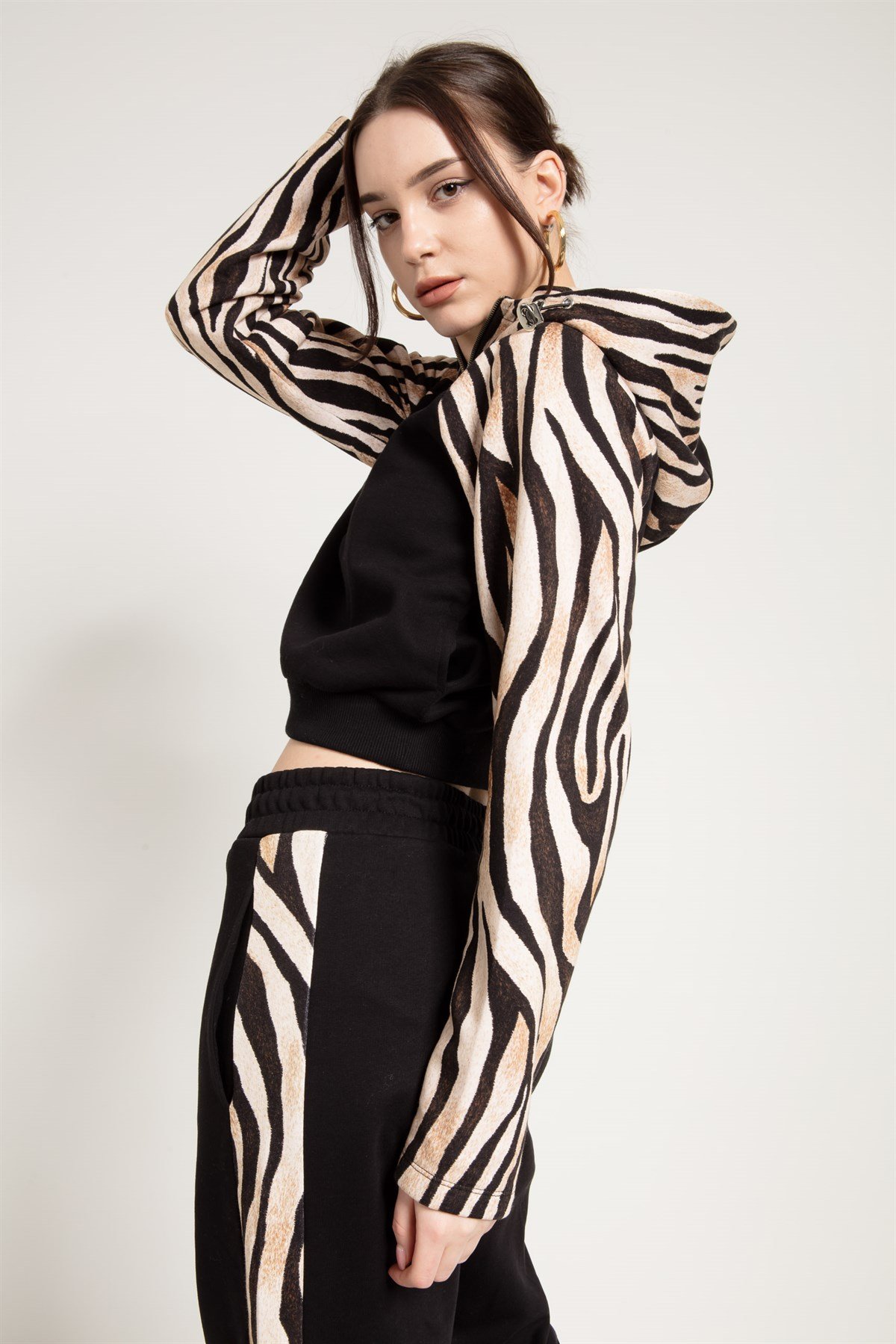Zebra Print Co-ord in Black
