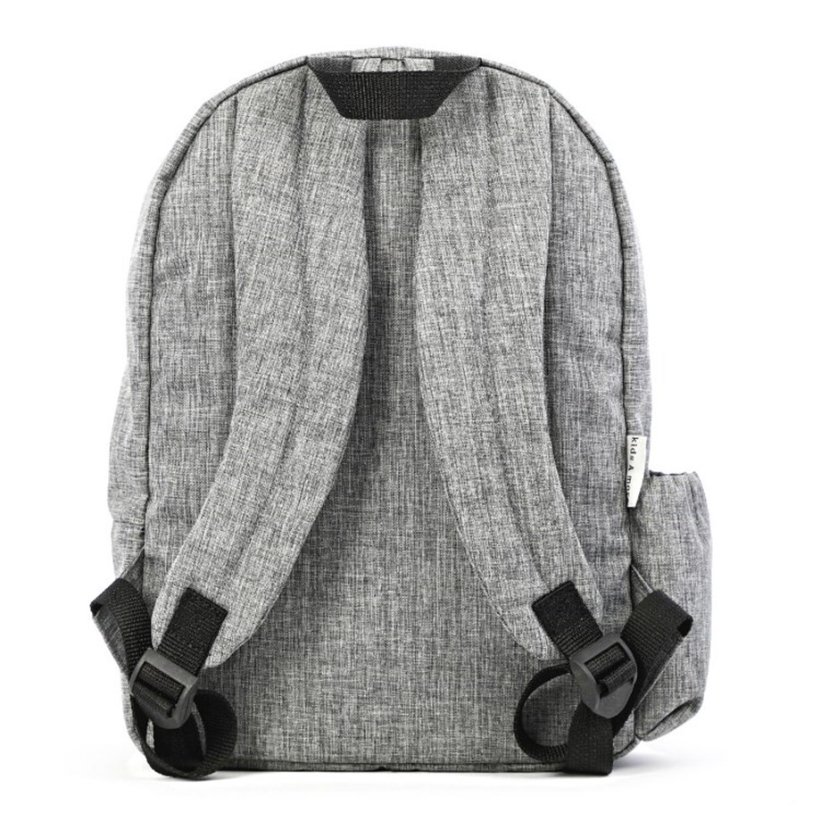 Byc Dino Deri Detaylı Erkek Çocuk Sırt Çantası Gri