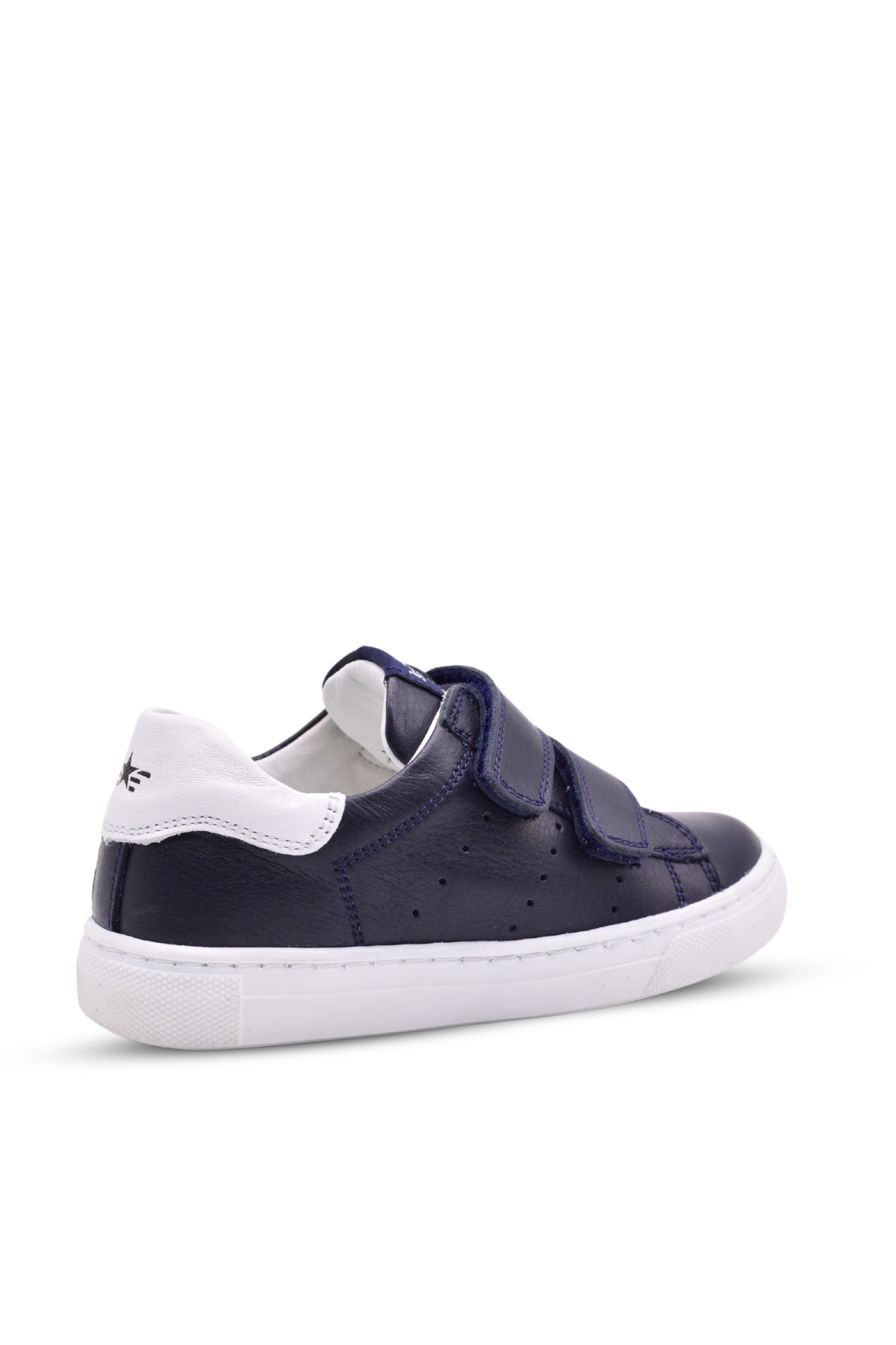 Papillon Çift Cırtlı Deri Unisex Çocuk Ayakkabı Lacivert