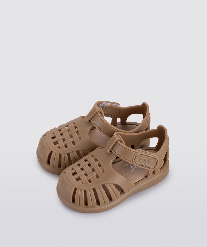 S10271 Tobby Solid İgor Marka Unisex Çocuk Sandalet Kahverengi
