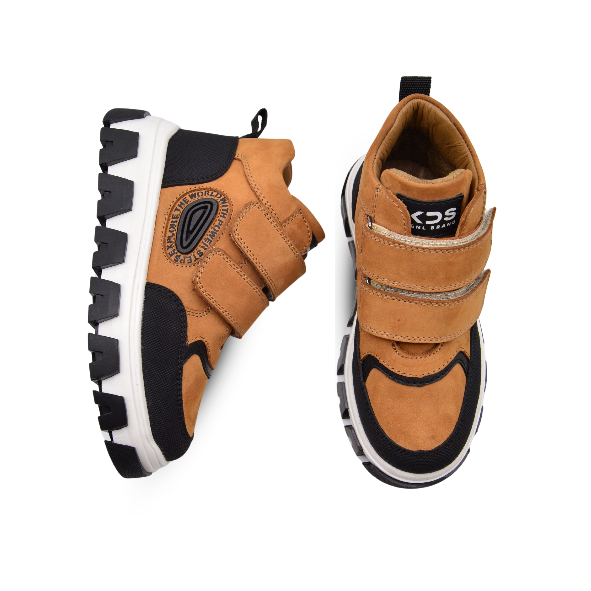 Toscana Çift Cırtlı Hakiki Deri Erkek Çocuk Bot Taba Rengi