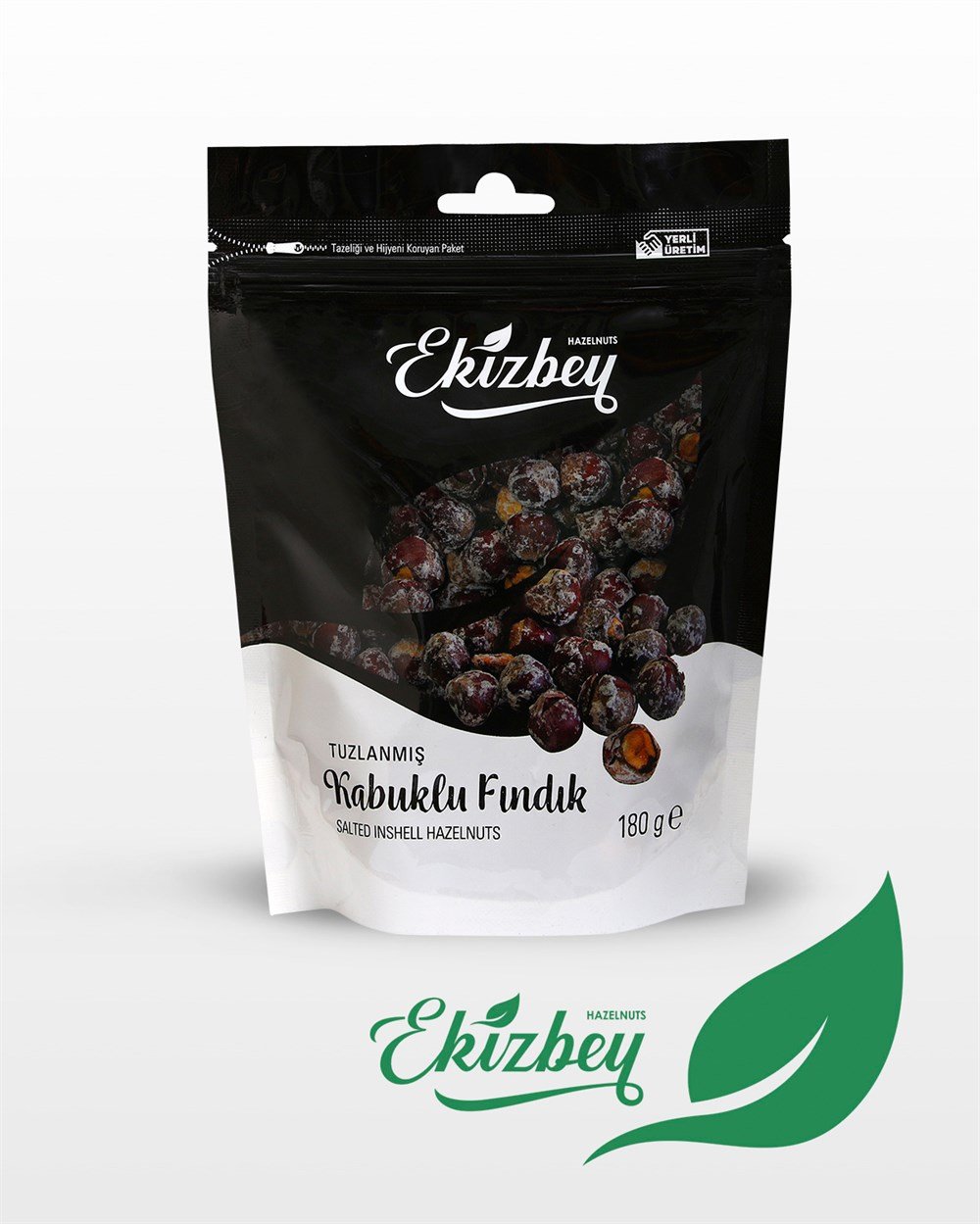Ekizbey Tuzlanmış Kabuklu Fındık 180g Doypack