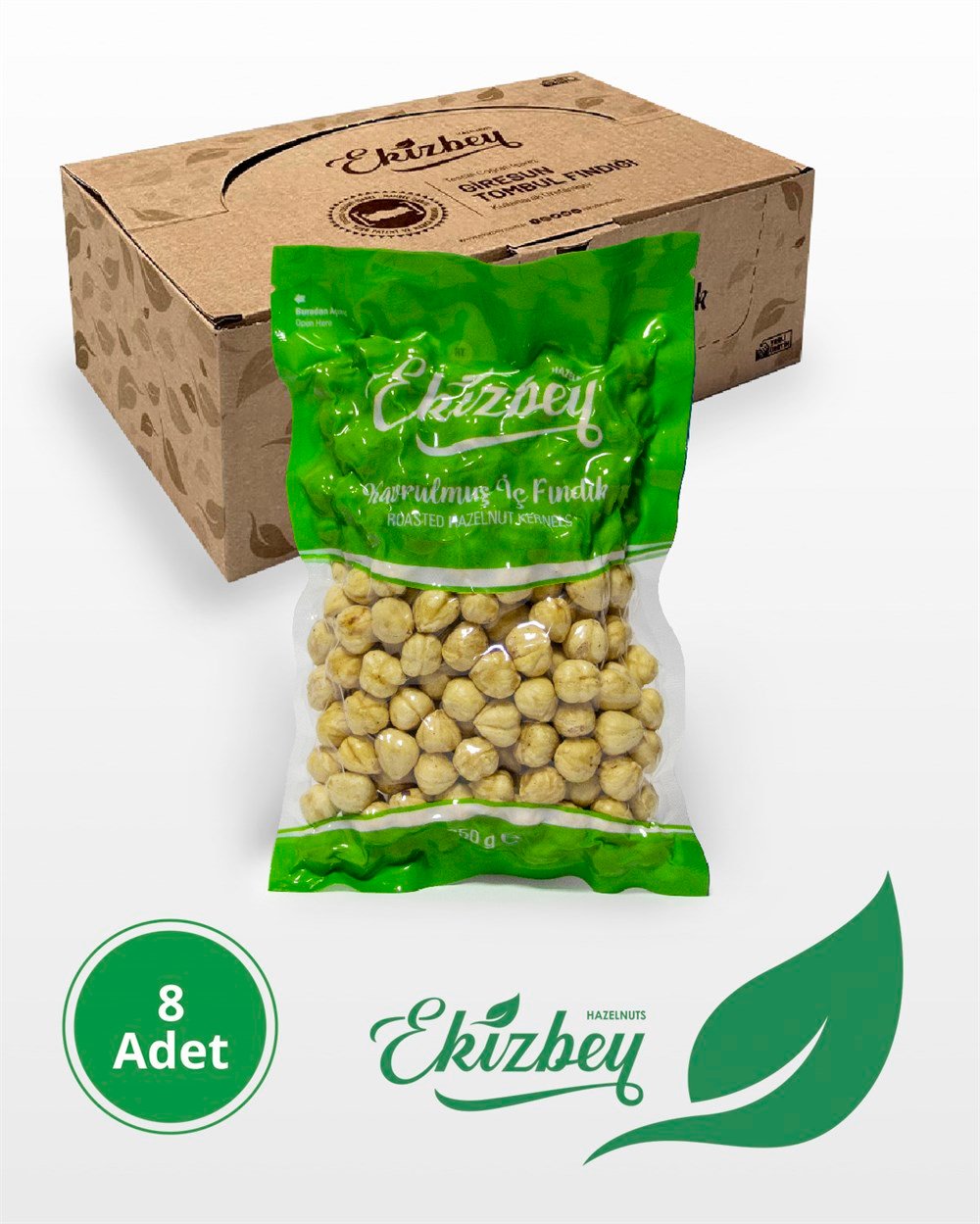 Ekizbey Vakum Kavrulmuş İç Fındık 250g 8 Adet