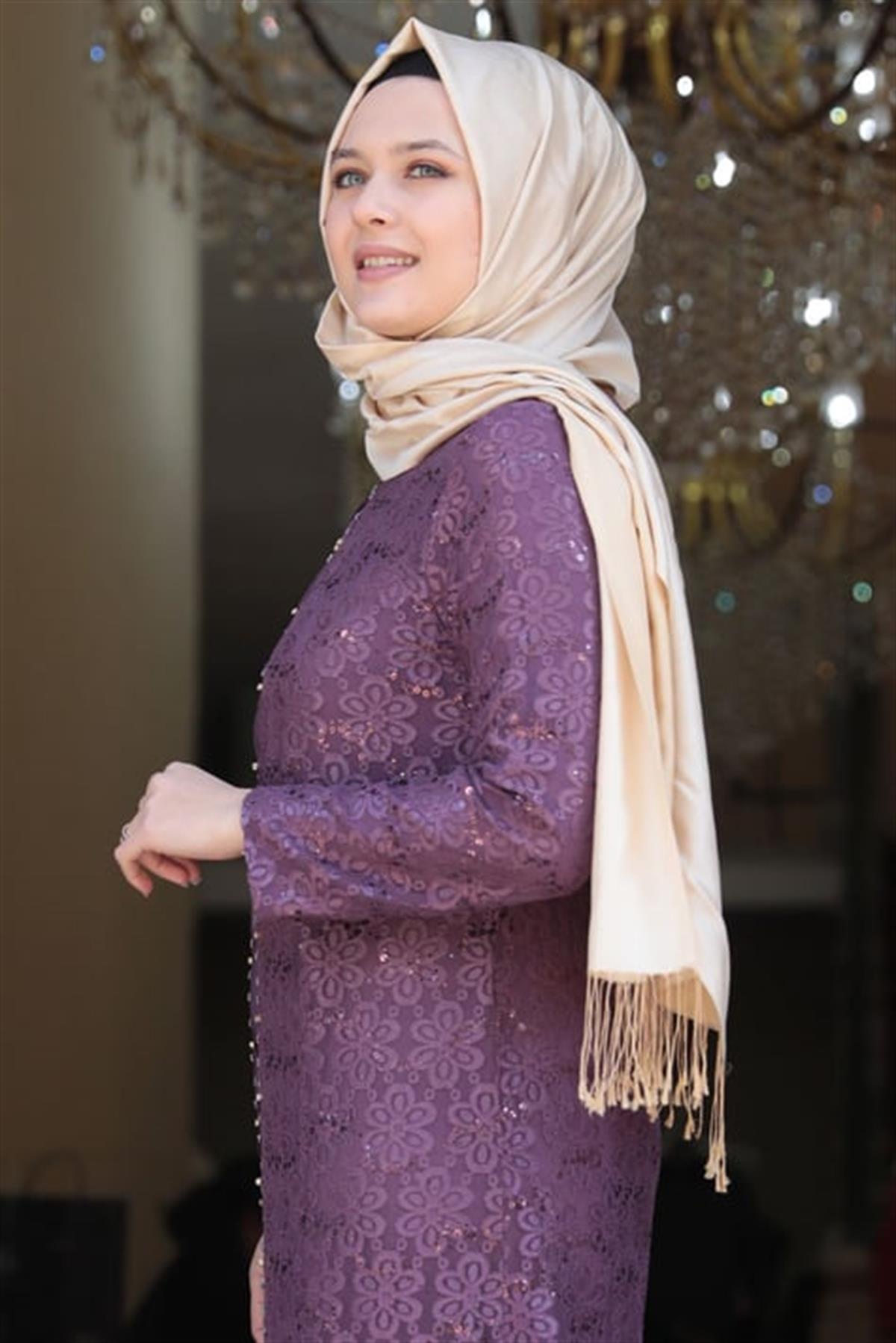  Papatya Abiye Elbise Gül Kurusu