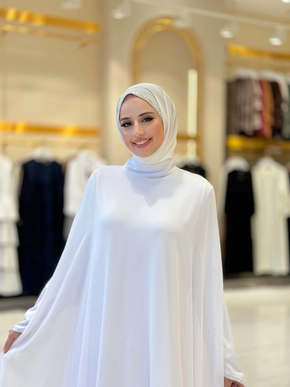 Abaya Elbise Takım Beyaz