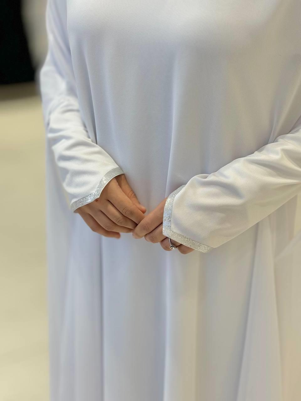 Abaya Elbise Takım Beyaz