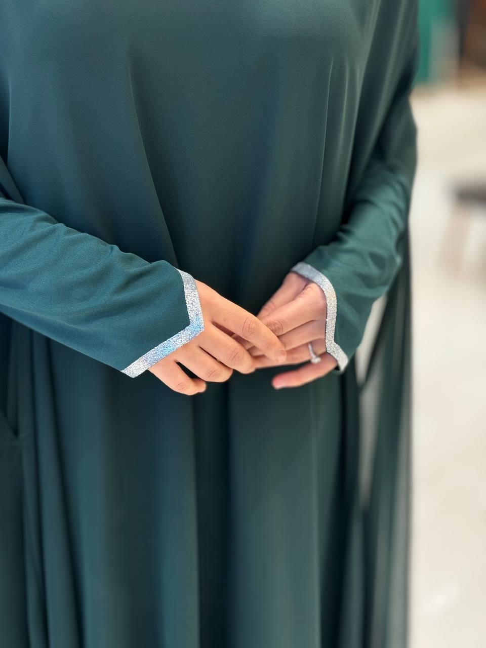 Abaya Elbise Takım Zümrüt 