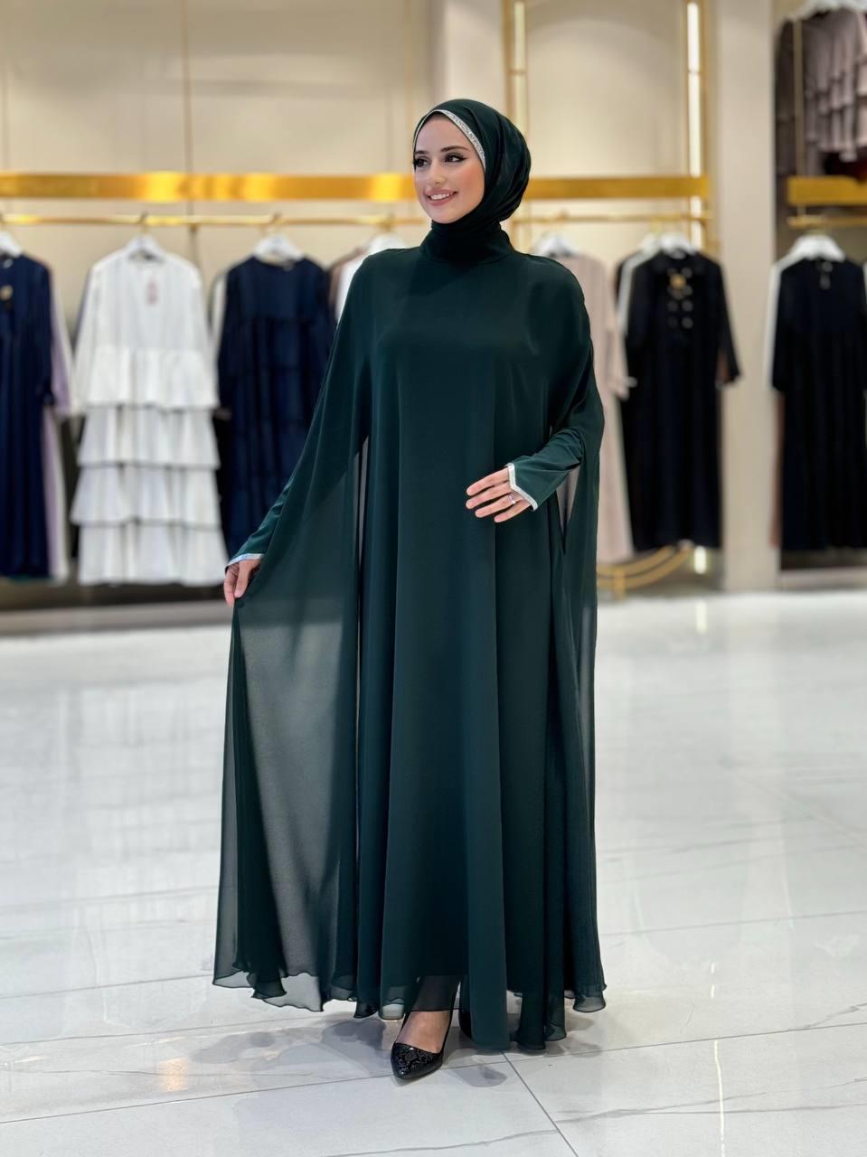 Abaya Elbise Takım Zümrüt 