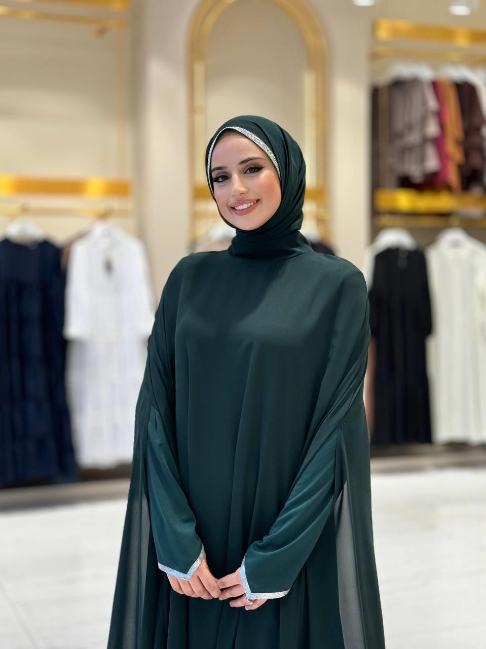 Abaya Elbise Takım Zümrüt 