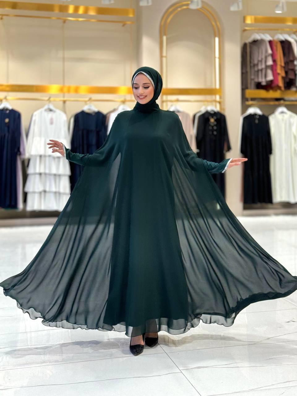 Abaya Elbise Takım Zümrüt 