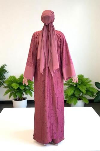 Abaya Tulum Takım  Gül Kurusu