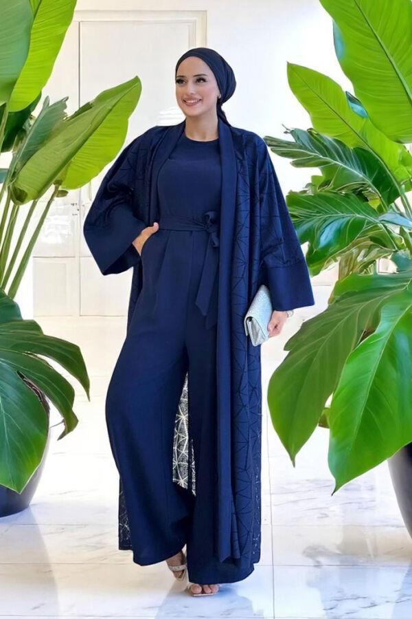 Abaya Tulum Takım Lacivert