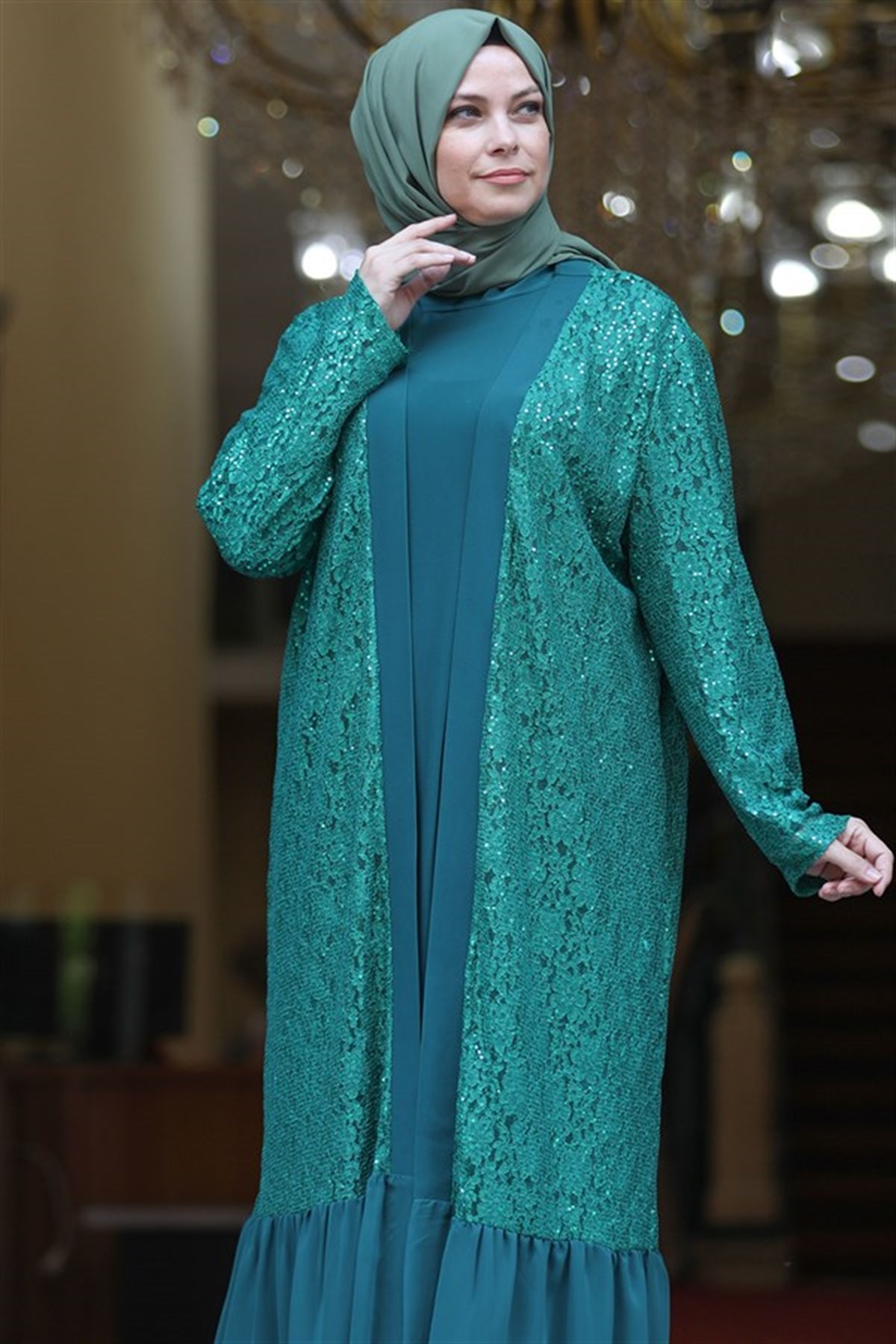 Abiye Elbise Zümrüt 