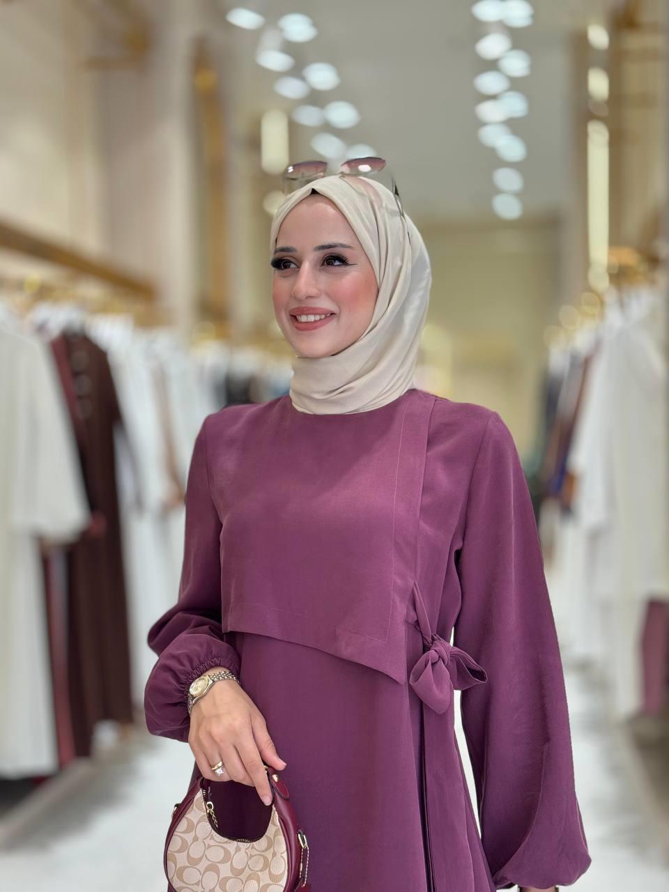 Bağlama Detaylı Elbise Bordo