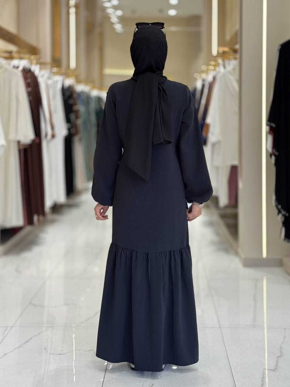 Bağlama Detaylı Elbise Siyah