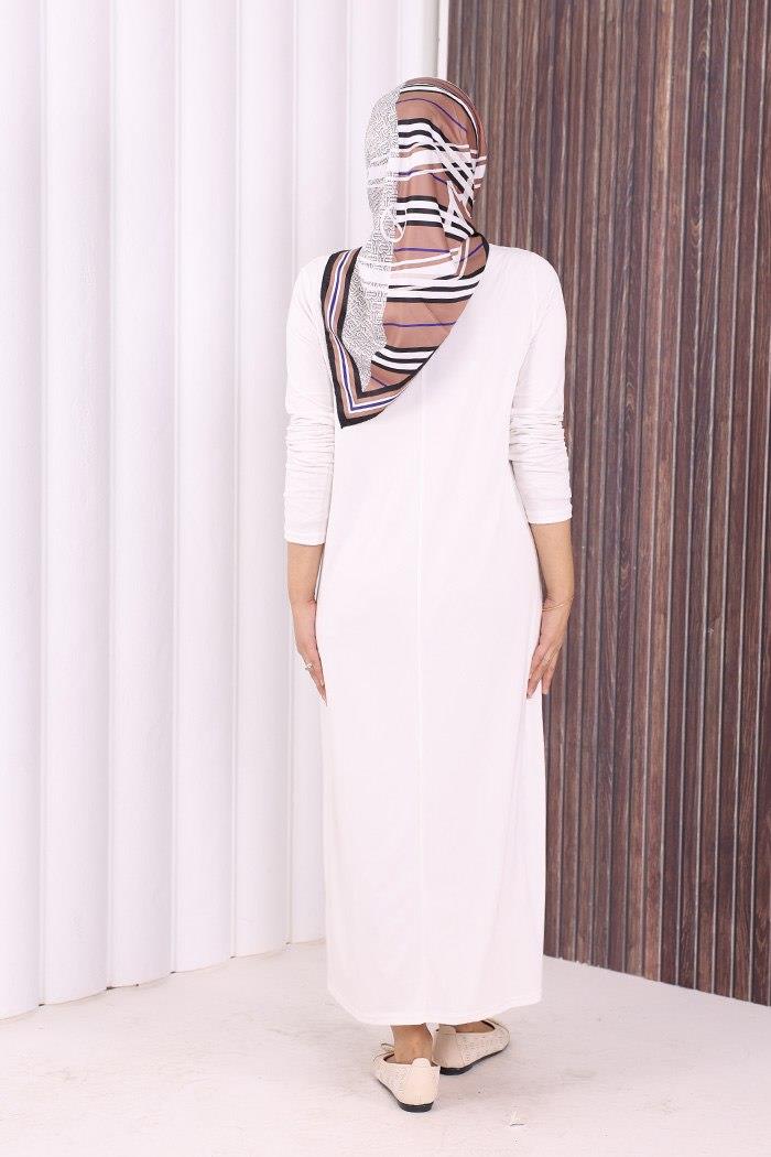 Beyaz Sandy Elbise